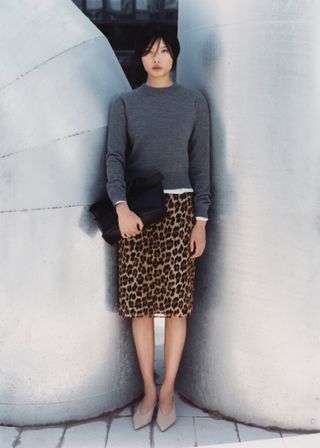 Leopard Midi Skirt