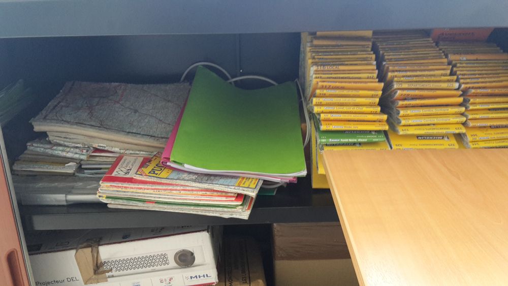 Despite the rise of sat-navs, the team still uses maps to plot their routes around the country