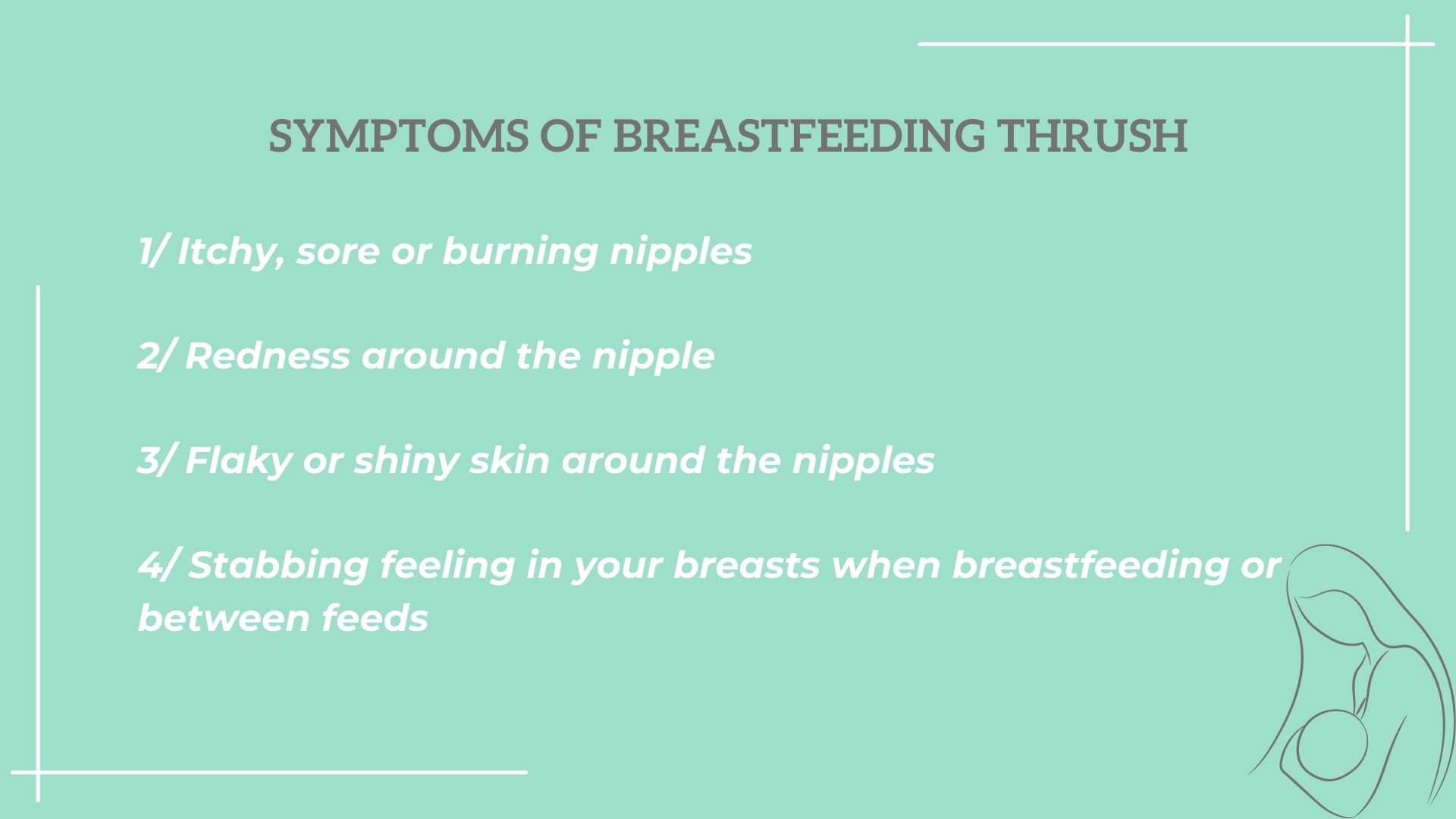infographic on breastfeeding thrush symptoms