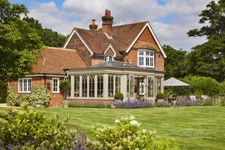 orangery extension to traditional brick house
