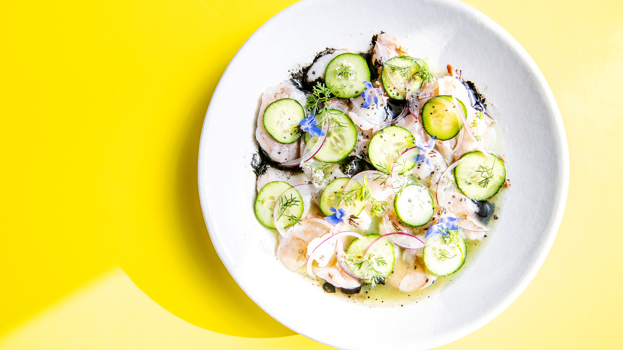 A plate of aguachile
