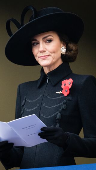 Catherine, Princess of Wales during the National Service of Remembrance