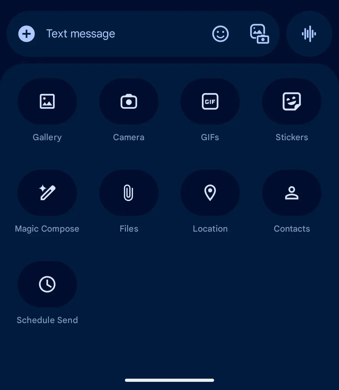 New Google Messages look