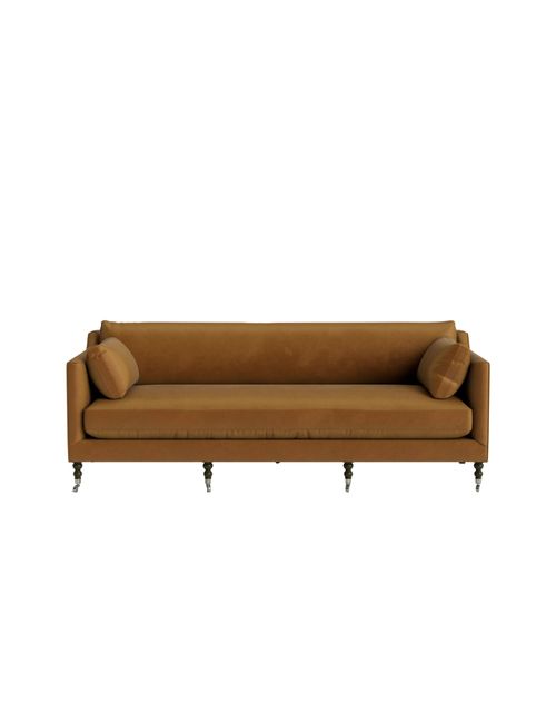 Fabienne Sofa in Cognac Velvet