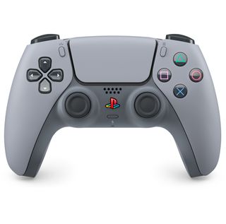 The 30th Anniversary Edition of the PS5 DualSense controller on a white background