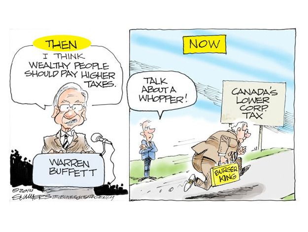 Editorial cartoon Buffett Burger King