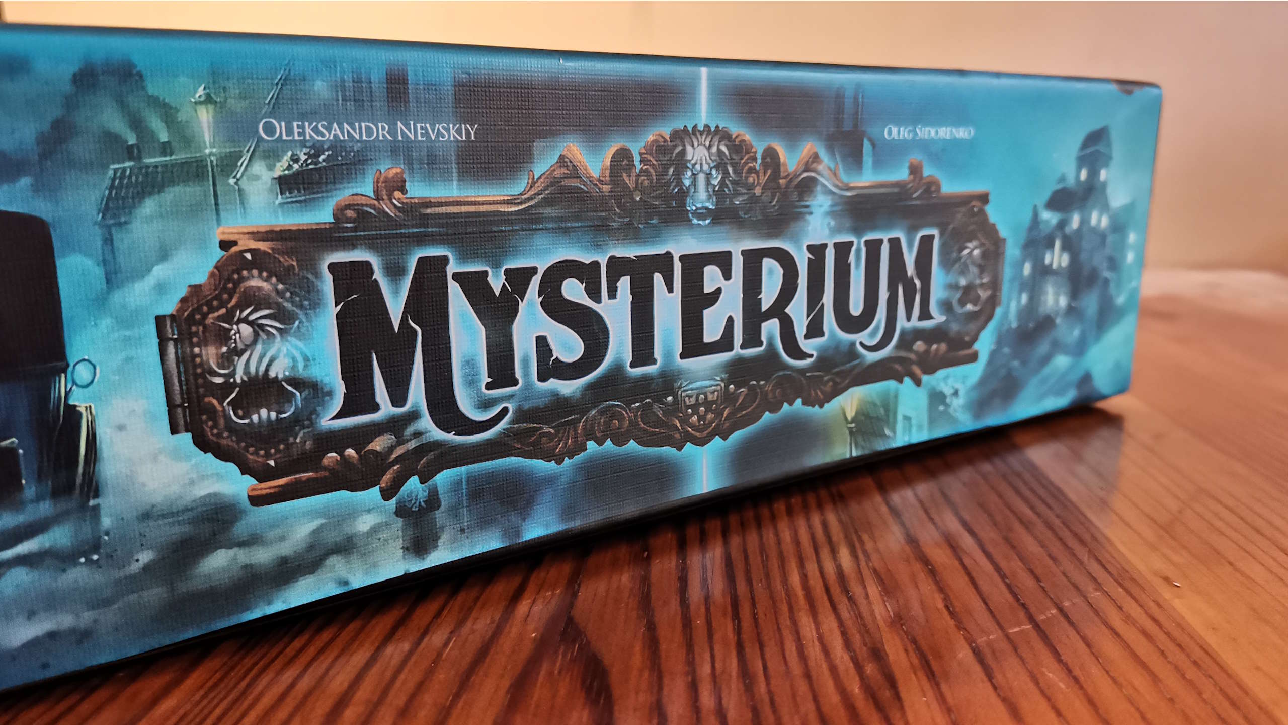 The Mysterium logo, seen on the box