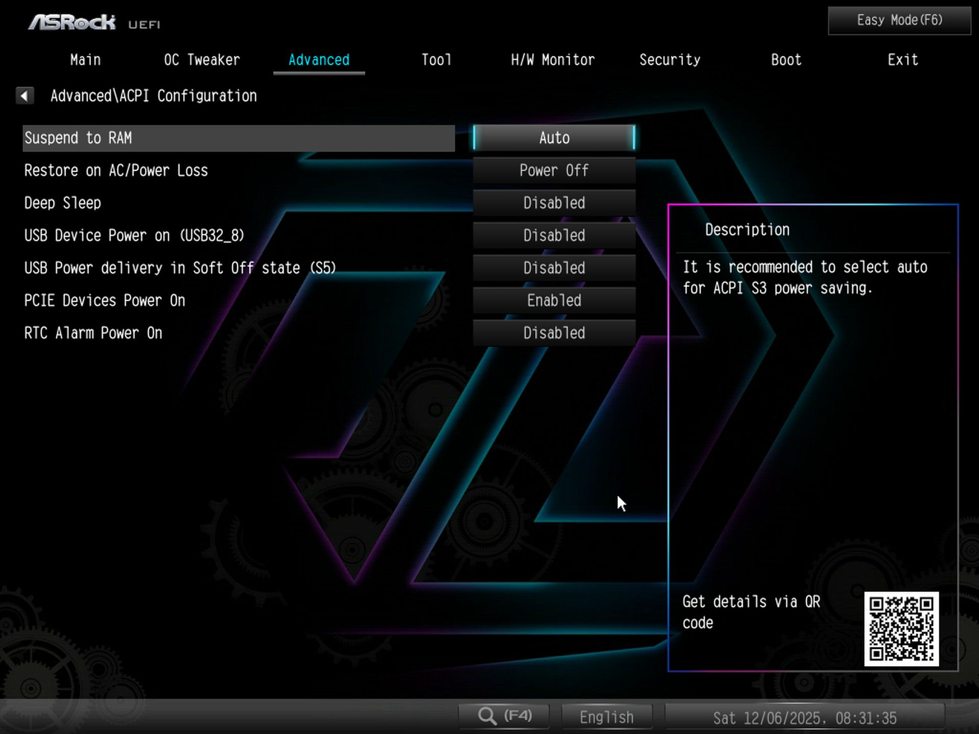 ASRock X870 Taichi Creator - BIOS