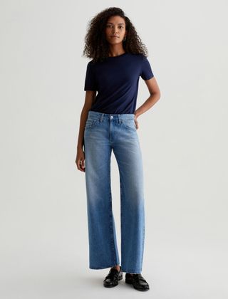 Adria Low-Rise-Jeans mit weitem Bein