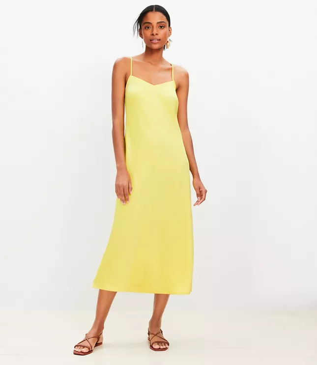 Bias Midi Slip Dress