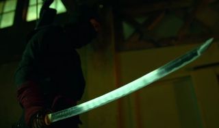 mysterious figure with samurai sword in daredevil season 2