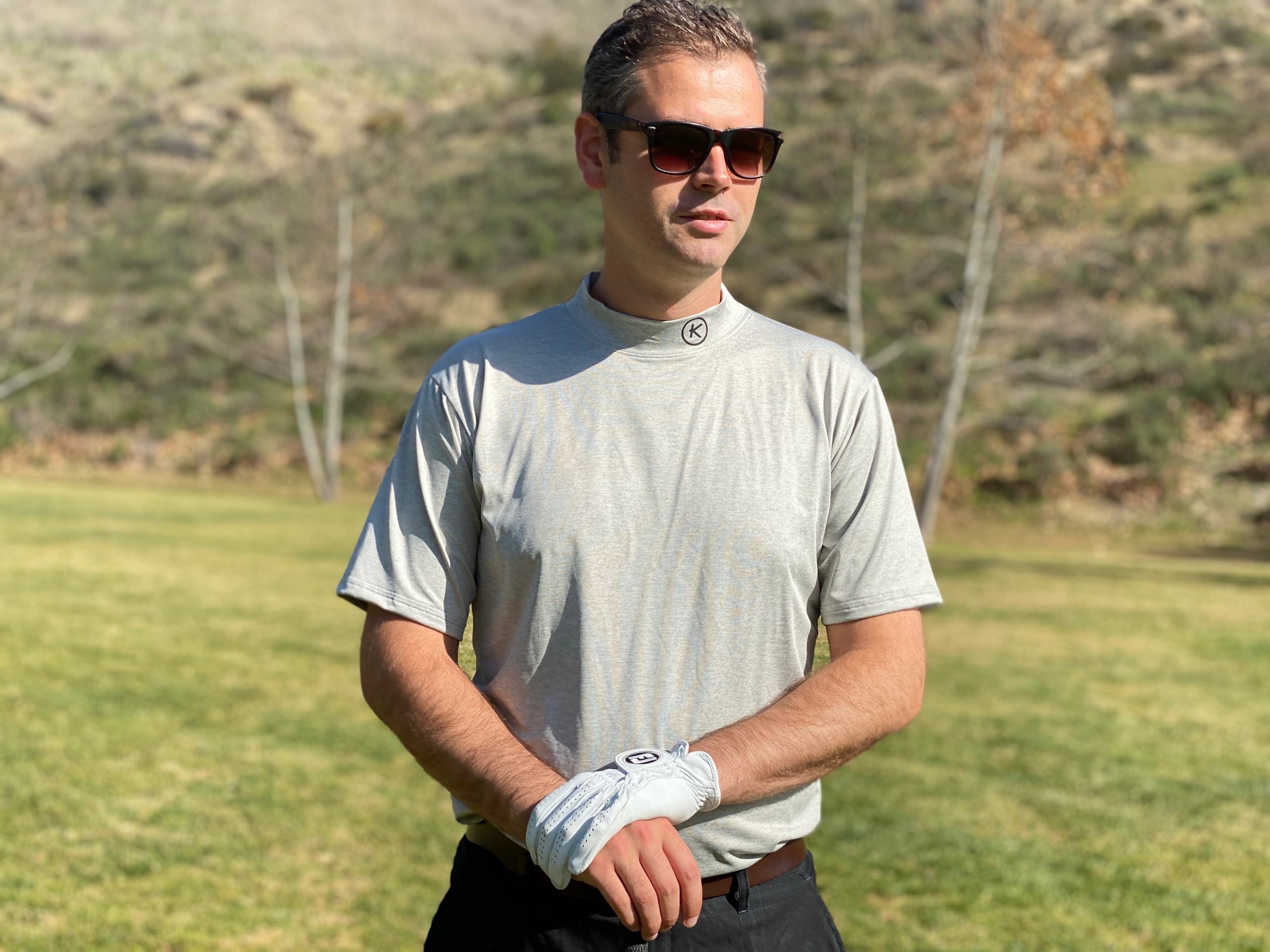 Kymira Golf Mock Turtle Grey lifestyle