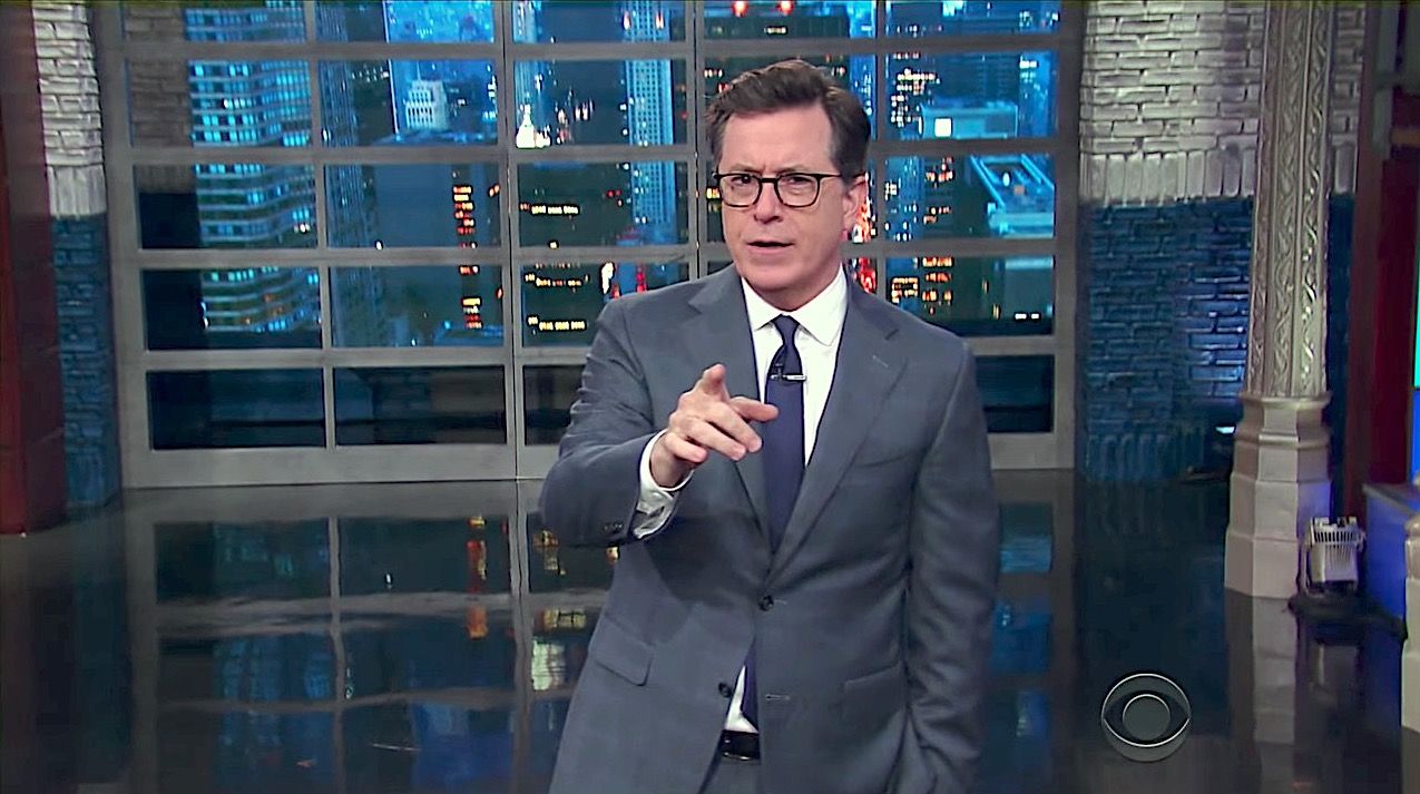 Stephen Colbert body-slams people, too