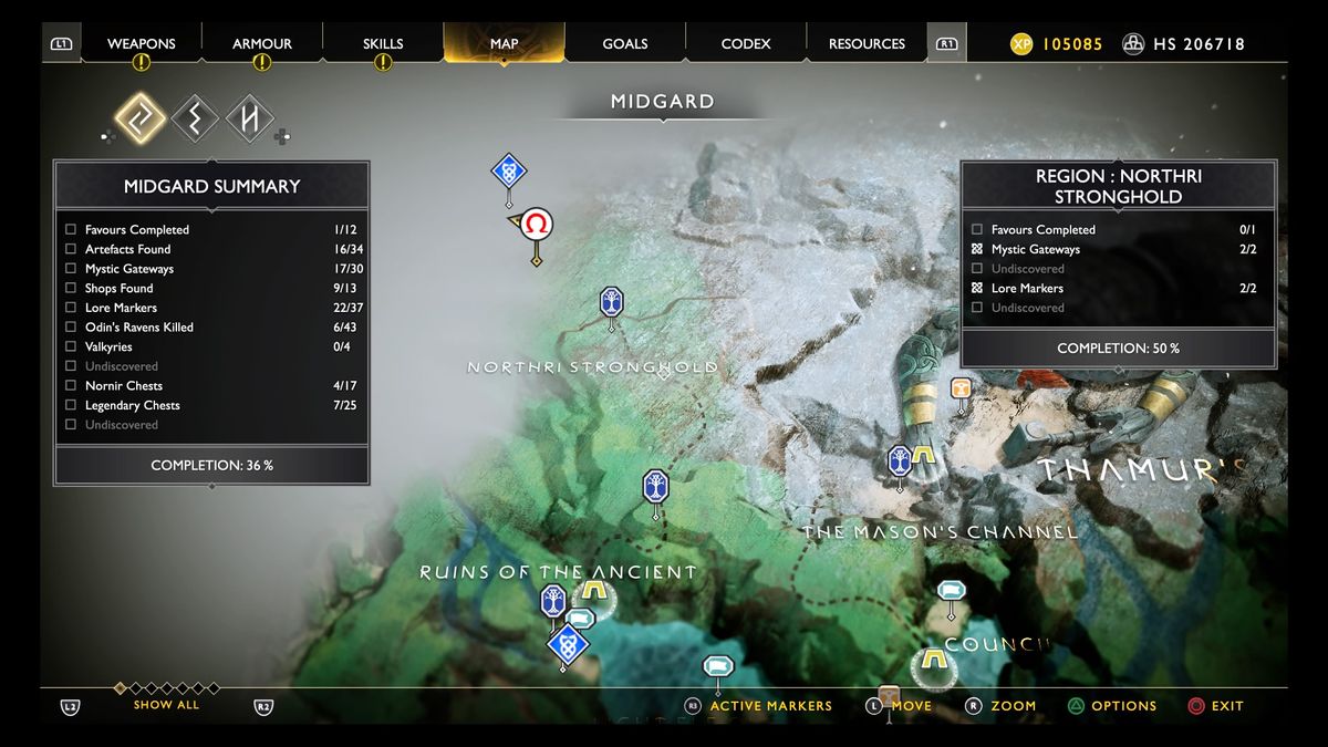 God of War treasure map locations