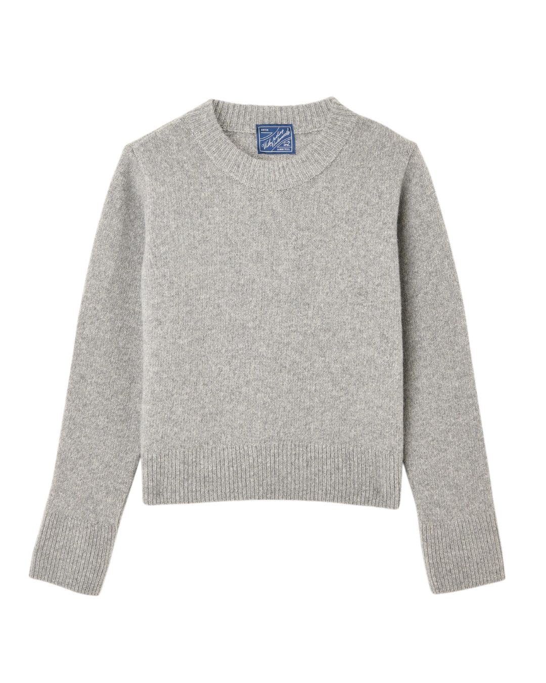 a grey wool crew neck jumper from WNU