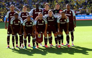 Aston Villa squad for 2024/25 DORTMUND, GERMANY - AUGUST 10: Aston Villa team group before the Pre-Season Friendly between Borussia Dortmund and Aston Villa at Signal Iduna Park on August 10, 2024 in Dortmund, Germany. (Photo by Neville Williams/Aston Villa FC via Getty Images)