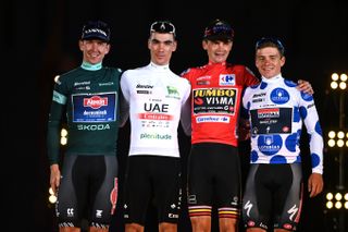 The four jersey winners at the 2023 Vuelta a Espana
