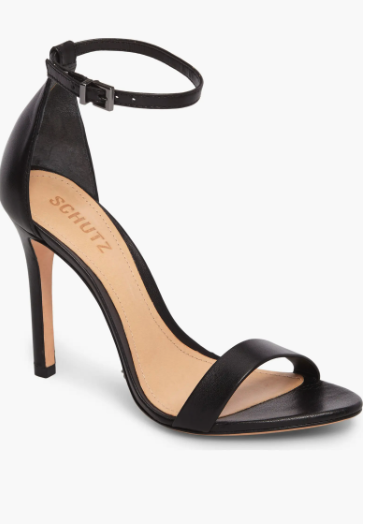 Schutz black heel sandal