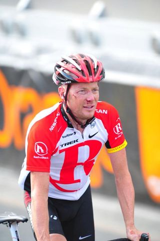 Chris Horner (RadioShack) lost over twelve minutes in a crash.