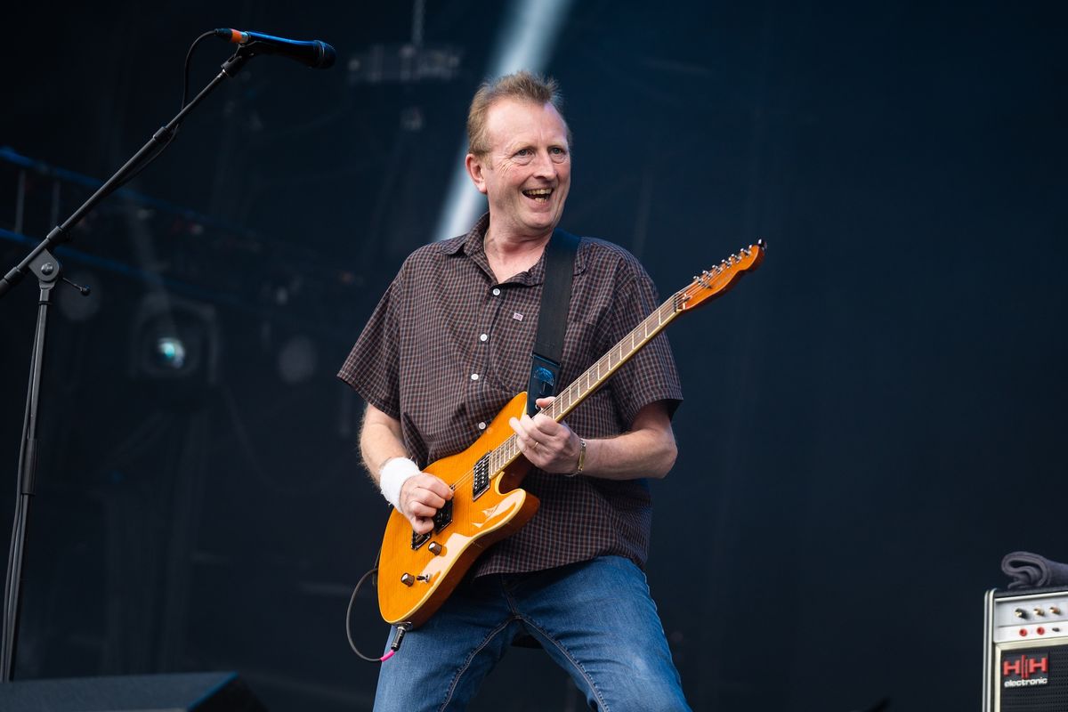 Bruce Watson of Big Country performs on stage during Rewind Scotland 2019 at the Scone Palace in Perth, Scotland on July 21, 2019