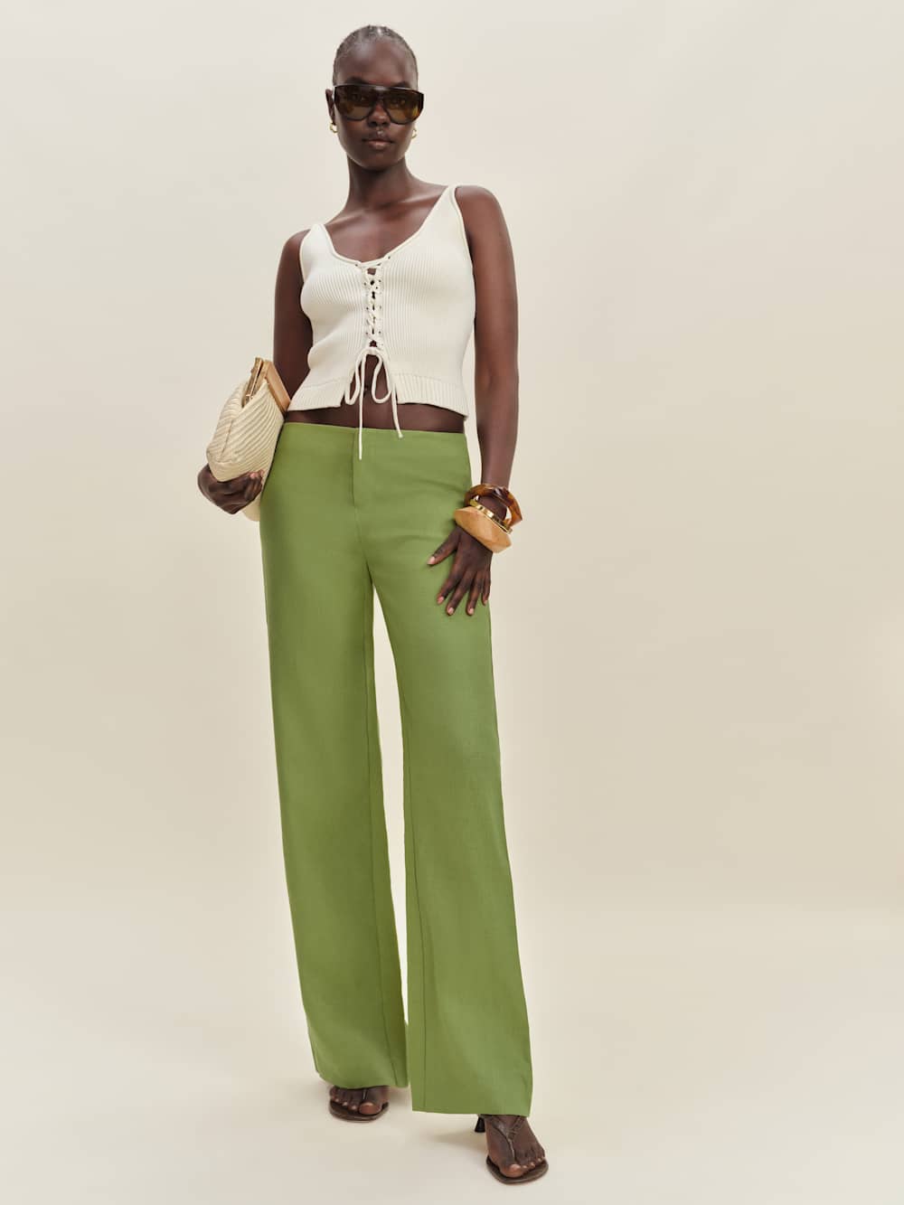Vida Linen Low Rise Pant