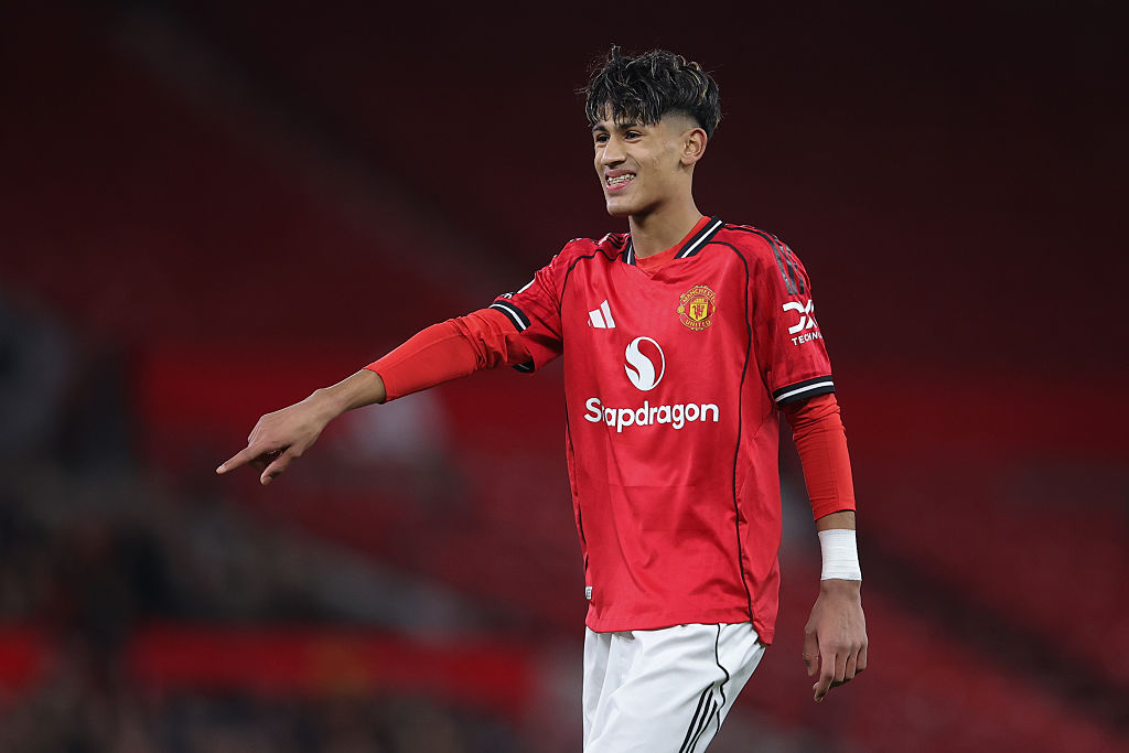 JJ Gabriel in action for Manchester United U18s