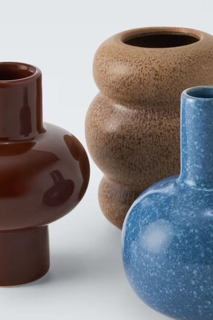 John Lewis Mini Stoneware Vases, Set of 3, H12cm.