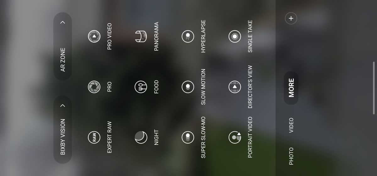 Samsung galaxy s23 ultra camera screen