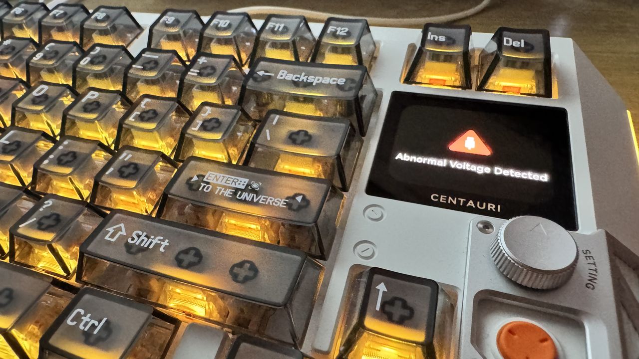 MelGeek Centauri 80 OLED scren saying "abnormal voltage detected"