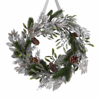 Silver Mistletoe Foliage Wreath, £29.99 ($40.14)| Party Pieces