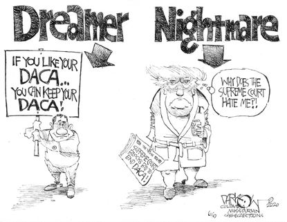 Political Cartoon U.S. Trump DACA supreme court ruling