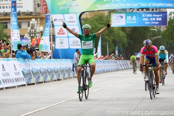 Points leader Sacha Modolo (Bardiani Valvole-CSF Inox) wins stage 8 at the Tour of Qinghai Lake