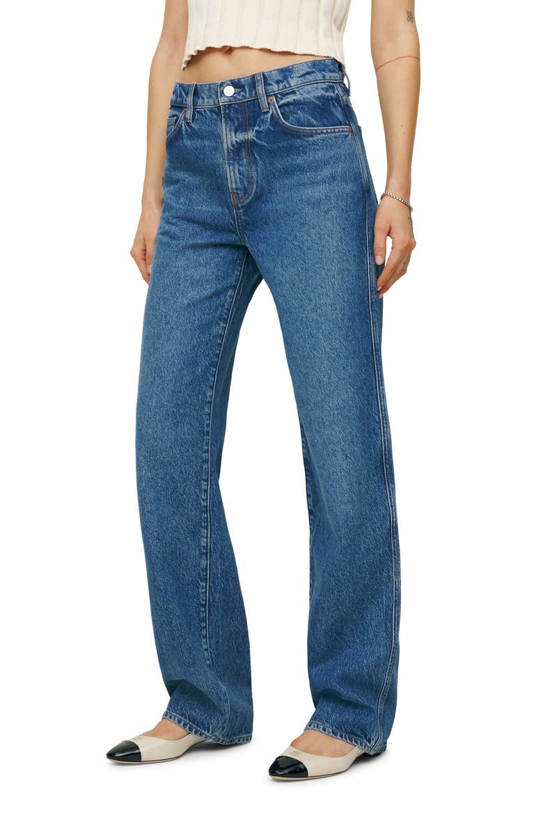 Val Baggy Distressed Straight Leg Jeans