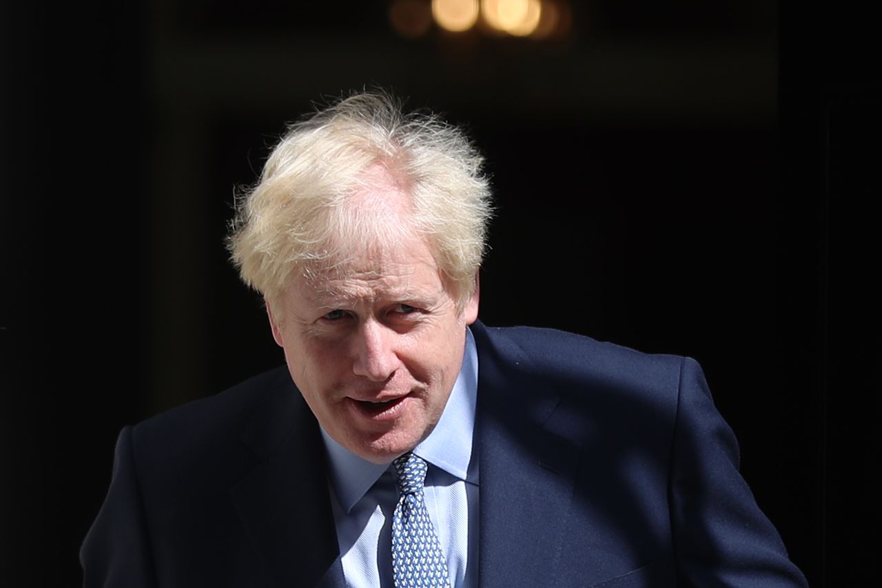 Boris Johnson, U.K. prime minister, prepares to welcome Juri Ratas, Estonia&amp;#039;s prime minister, not pictured, ahead of their meeting at number 10 Downing Street in London, U.K., on Tuesday, Aug