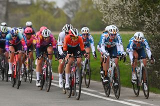 WEVELGEM, BELGIUM - MARCH 24: Christine Majerus of Luxembourg and Team SD Worx-Protime competes during the 13rd Gent-Wevelgem in Flanders Fields 2024, Women's Elite a 171.2km one day race from Ieper to Wevelgem / #UCIWWT / on March 24, 2024 in Wevelgem, Belgium. (Photo by Luc Claessen/Getty Images)