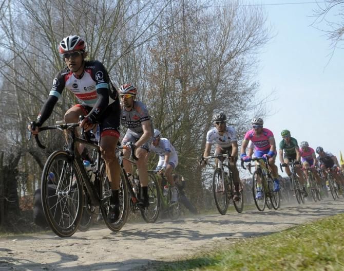 Fabian Cancellara (RadioShack-Leopard) on the cobbles