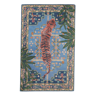 persian rug with tiger motif