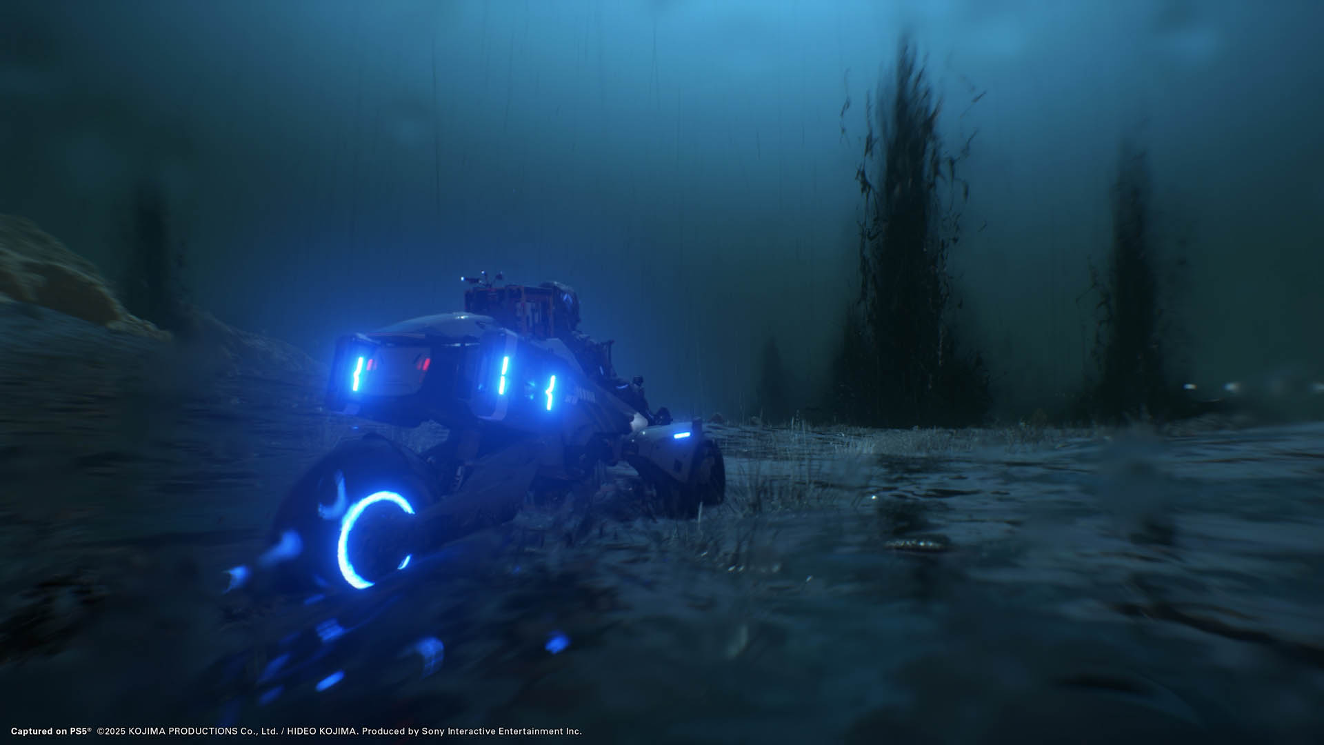Sam Bridges rides a futuristic motorbike in Death Stranding 2: On The Beach