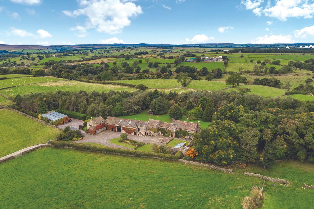 Aerial view of East End Manor, Norwood, Harrogate, North Yorkshire