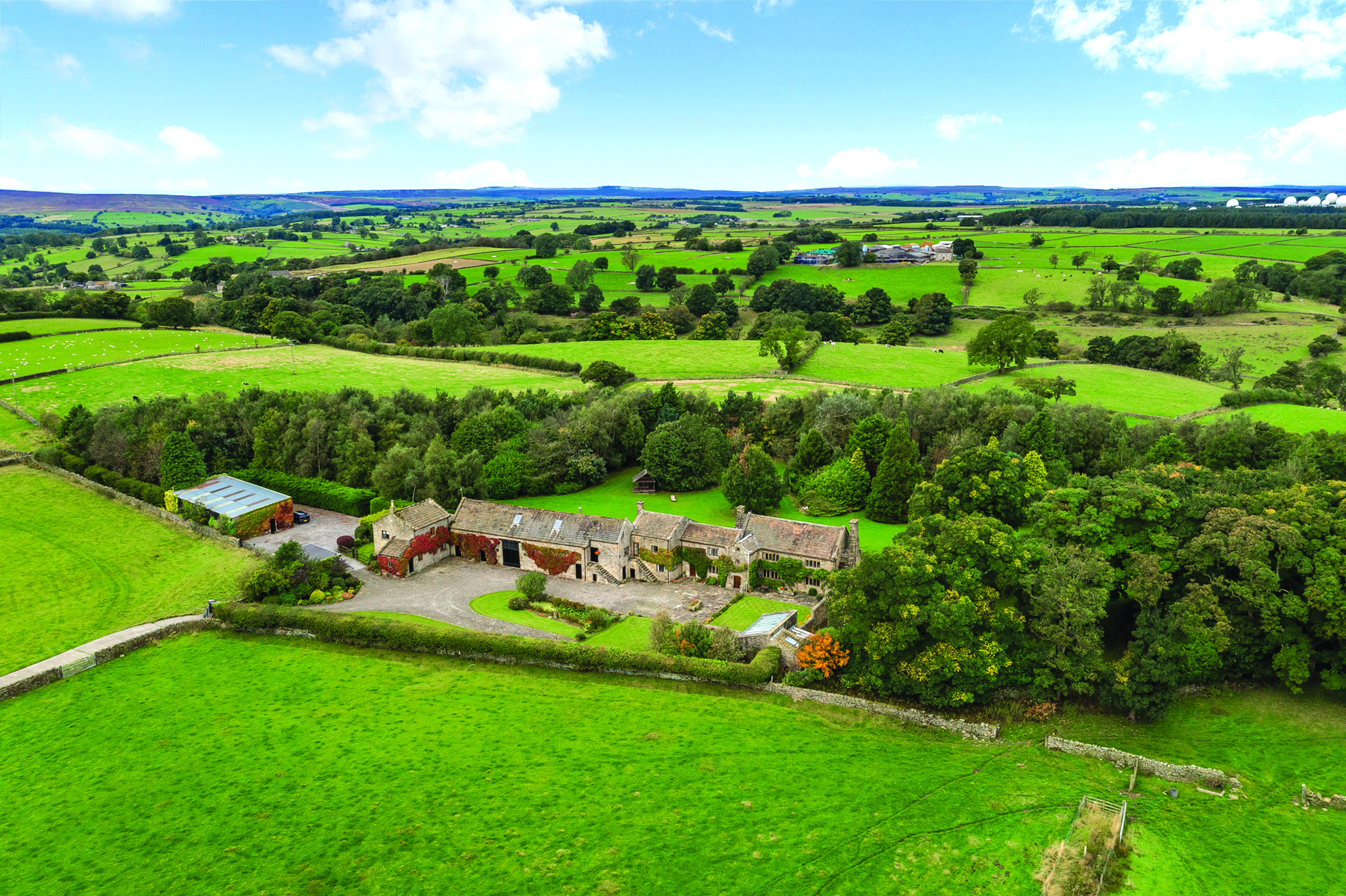 Aerial view of East End Manor, Norwood, Harrogate, North Yorkshire