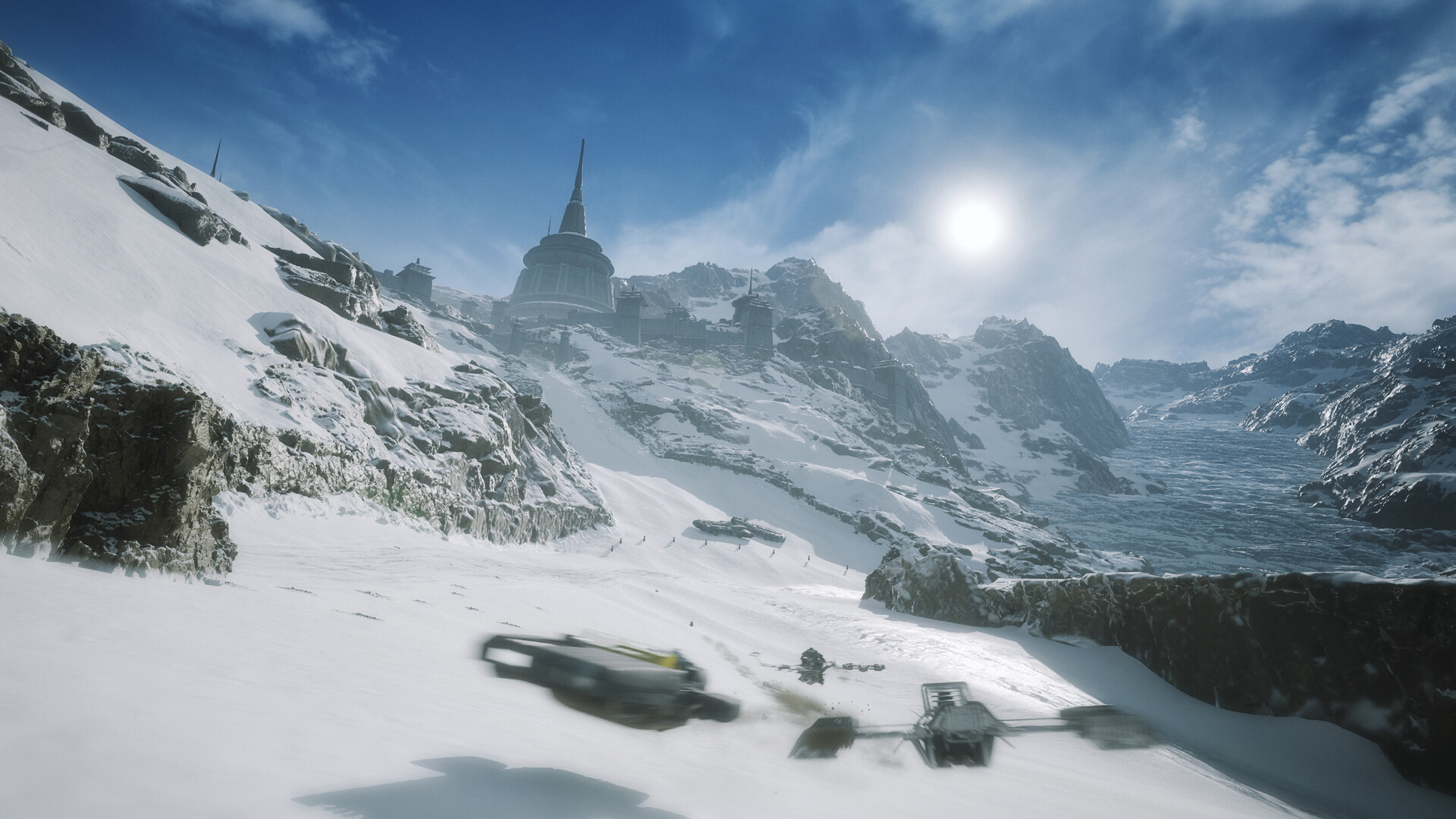 Screenshot from the upcoming Star Wars video game "Star Wars: Galactic Racer".