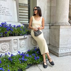 anneliese henderson instagram wearing yellow dress and flats