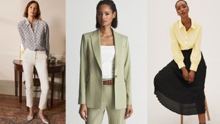 what to wear to a job interview, a selection of outfit ideas and brands to shop