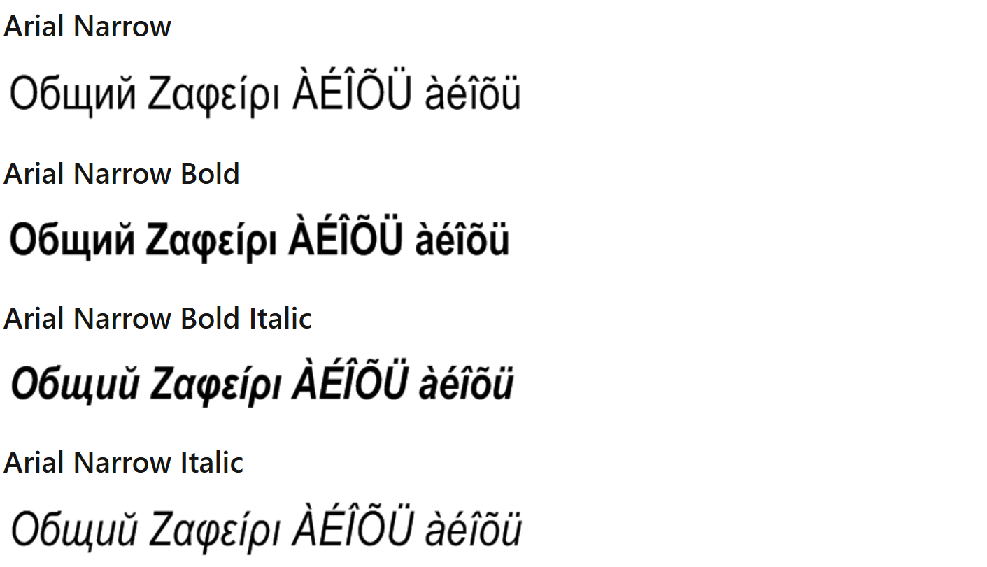 Typeface sample