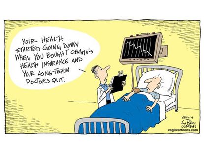 Political cartoon Obamacare health