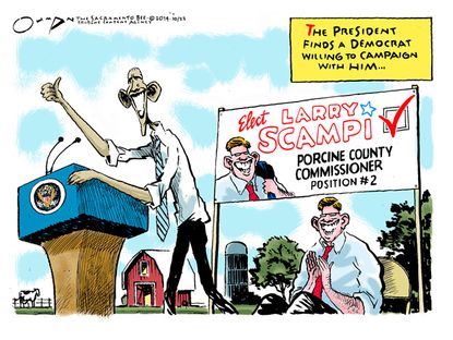 Obama cartoon midterm election congress