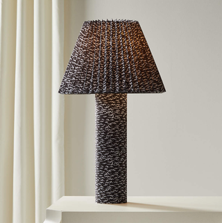 Leopard print lamp.