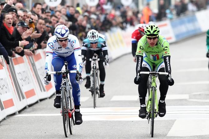 Peter Sagan (Cannondale) won just ahead of Arnaud Demare (FDJ)