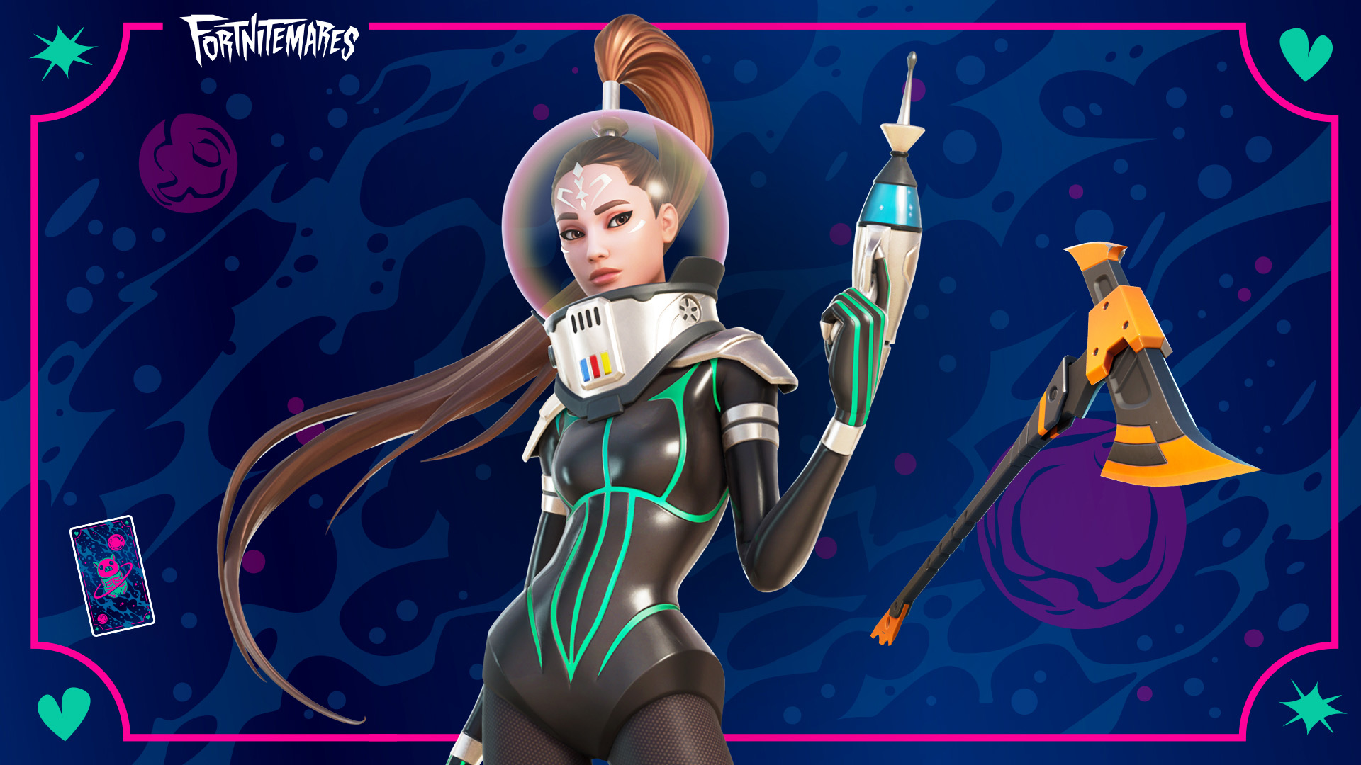 Ariana Grande is ready to take on monsters in this space-themed outfit for "Fortnite."