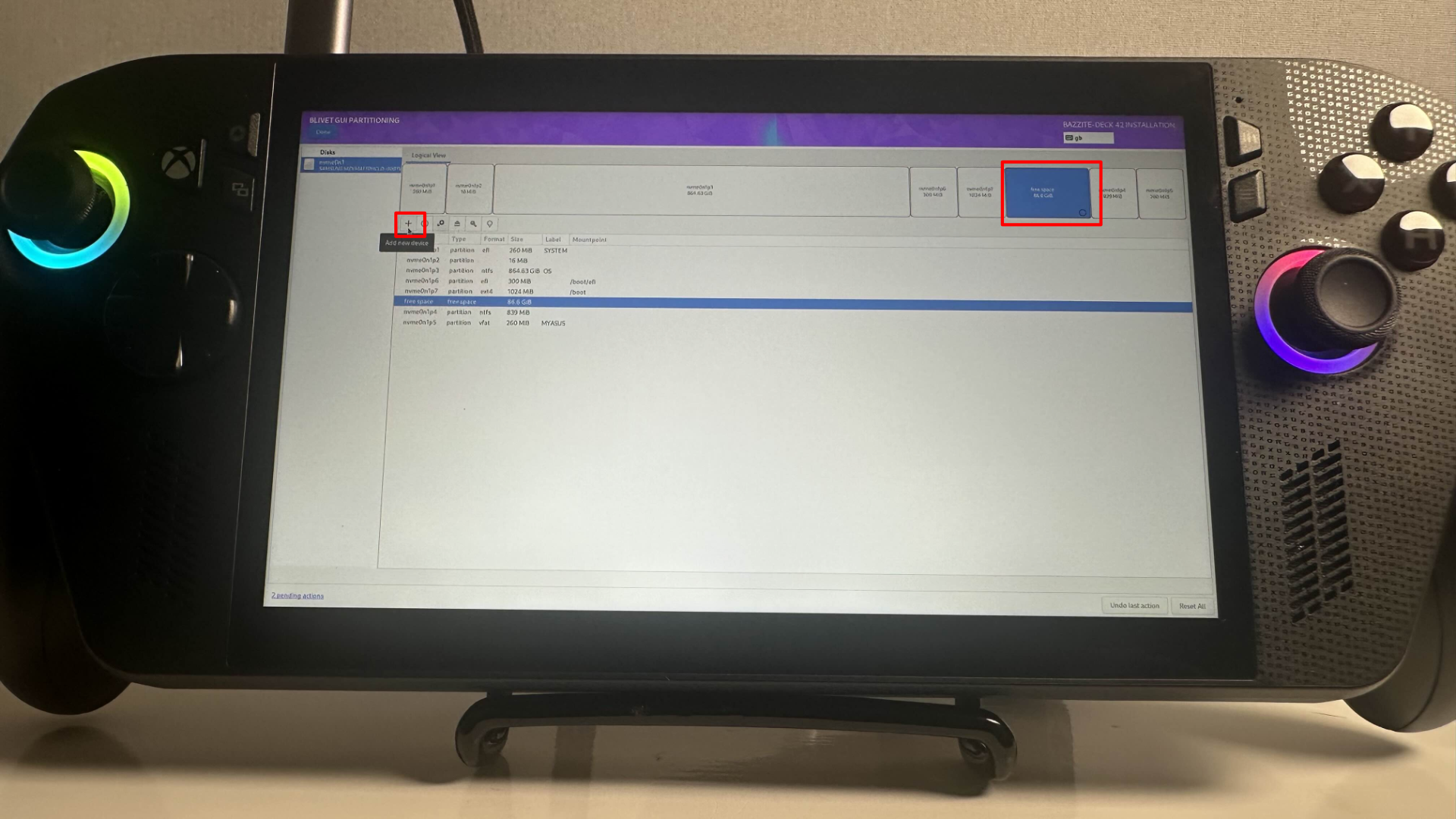 Bazzite dual boot process